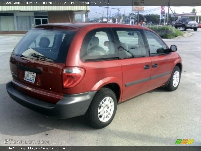 Inferno Red Crystal Pearl / Medium Slate Gray 2006 Dodge Caravan SE