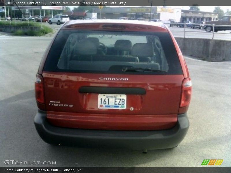 Inferno Red Crystal Pearl / Medium Slate Gray 2006 Dodge Caravan SE