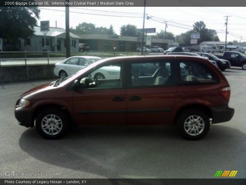 Inferno Red Crystal Pearl / Medium Slate Gray 2006 Dodge Caravan SE