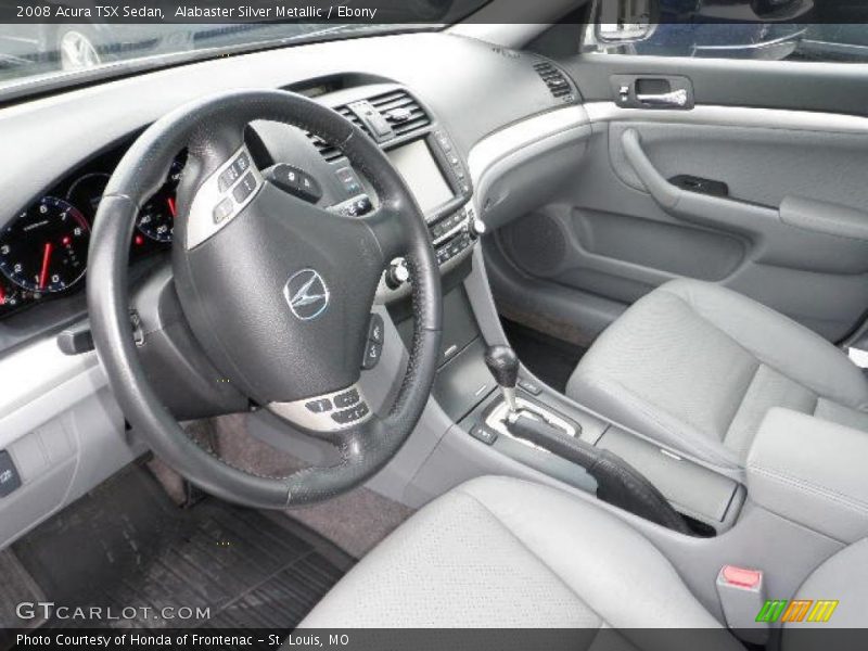 Alabaster Silver Metallic / Ebony 2008 Acura TSX Sedan
