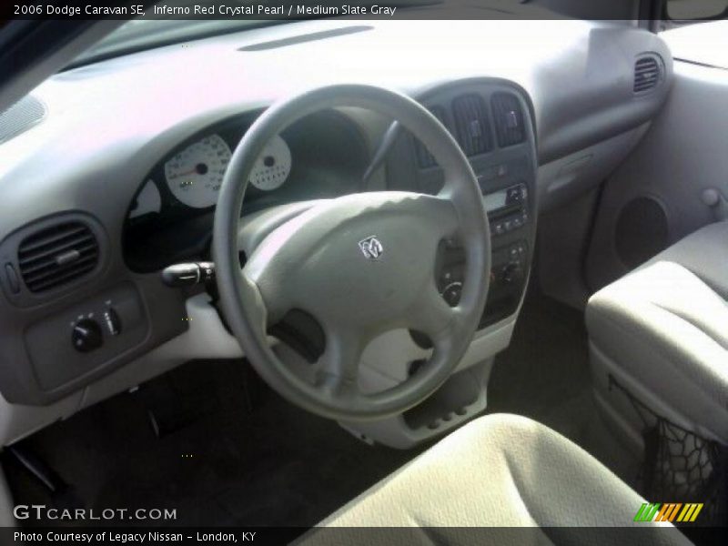 Inferno Red Crystal Pearl / Medium Slate Gray 2006 Dodge Caravan SE