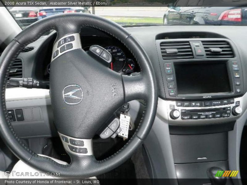 Alabaster Silver Metallic / Ebony 2008 Acura TSX Sedan