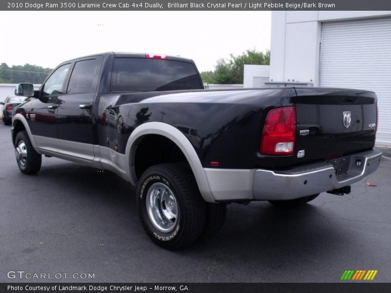 Brilliant Black Crystal Pearl / Light Pebble Beige/Bark Brown 2010 Dodge Ram 3500 Laramie Crew Cab 4x4 Dually