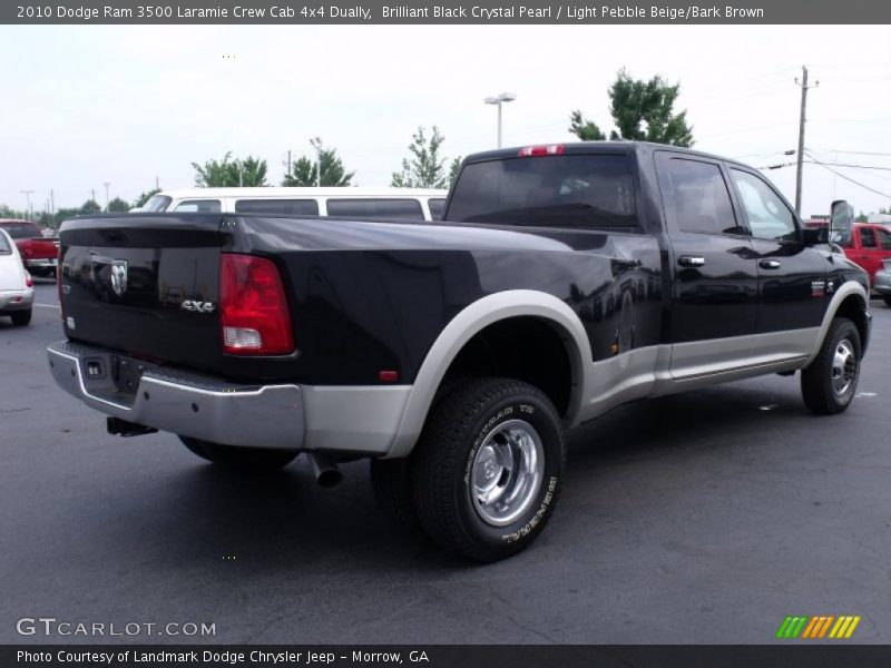 Brilliant Black Crystal Pearl / Light Pebble Beige/Bark Brown 2010 Dodge Ram 3500 Laramie Crew Cab 4x4 Dually