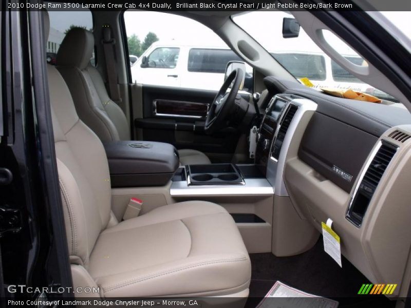 Brilliant Black Crystal Pearl / Light Pebble Beige/Bark Brown 2010 Dodge Ram 3500 Laramie Crew Cab 4x4 Dually