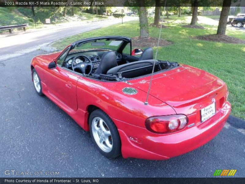 Classic Red / Black 2001 Mazda MX-5 Miata Roadster