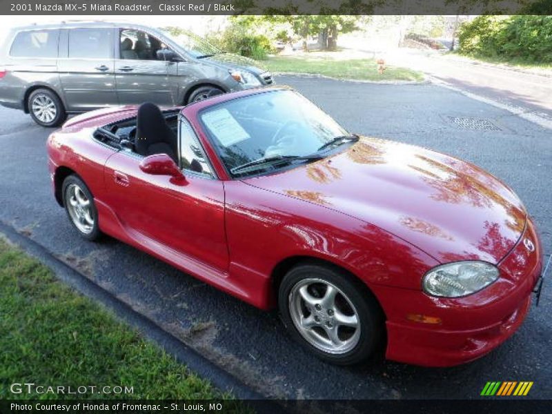 Classic Red / Black 2001 Mazda MX-5 Miata Roadster