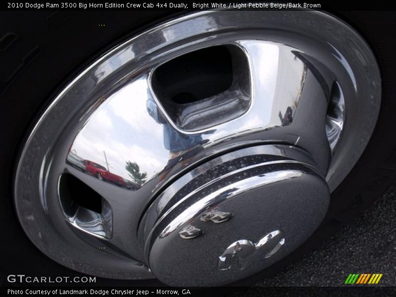 Bright White / Light Pebble Beige/Bark Brown 2010 Dodge Ram 3500 Big Horn Edition Crew Cab 4x4 Dually