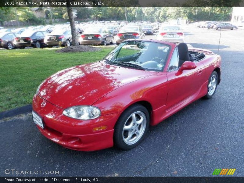 Classic Red / Black 2001 Mazda MX-5 Miata Roadster