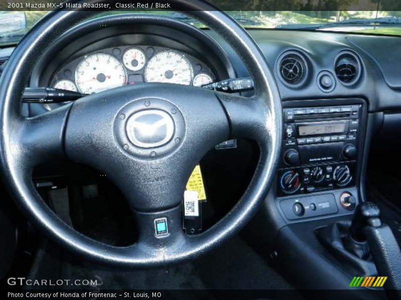 Classic Red / Black 2001 Mazda MX-5 Miata Roadster
