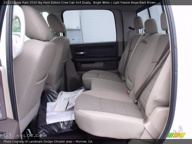 Bright White / Light Pebble Beige/Bark Brown 2010 Dodge Ram 3500 Big Horn Edition Crew Cab 4x4 Dually