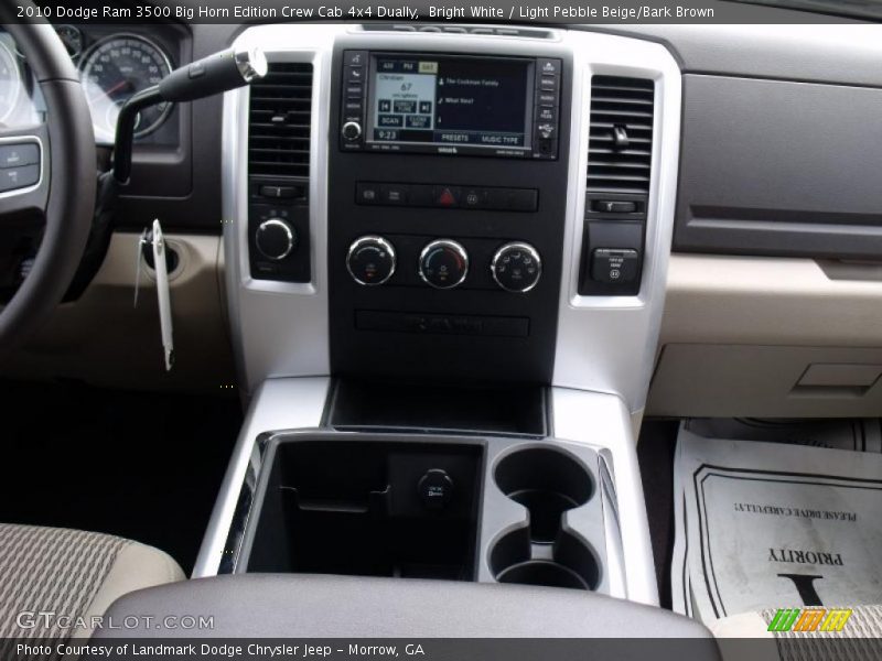 Bright White / Light Pebble Beige/Bark Brown 2010 Dodge Ram 3500 Big Horn Edition Crew Cab 4x4 Dually