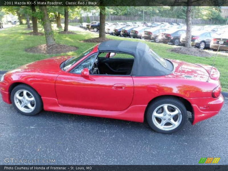 Classic Red / Black 2001 Mazda MX-5 Miata Roadster