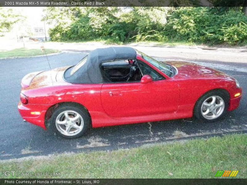 Classic Red / Black 2001 Mazda MX-5 Miata Roadster