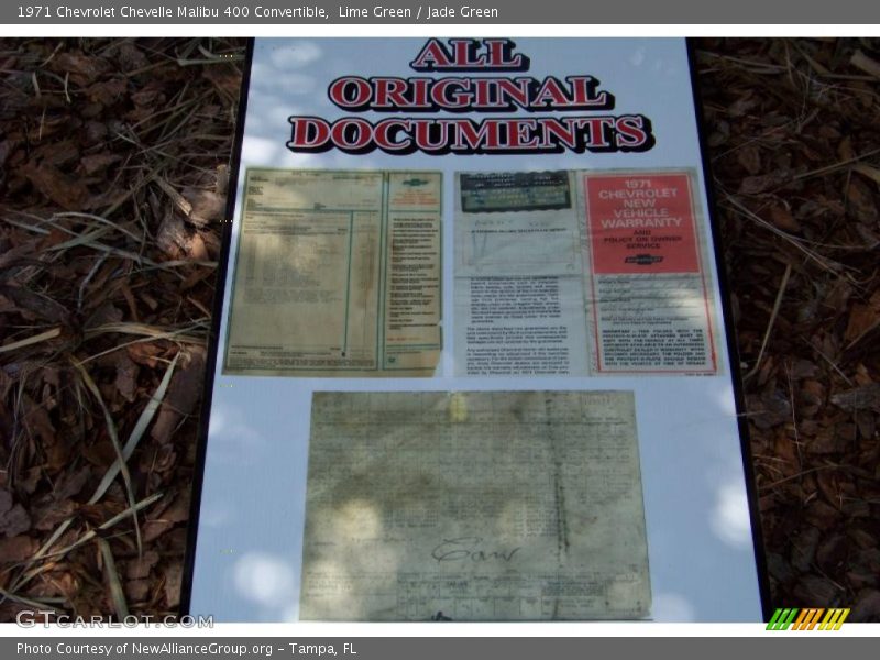 Lime Green / Jade Green 1971 Chevrolet Chevelle Malibu 400 Convertible