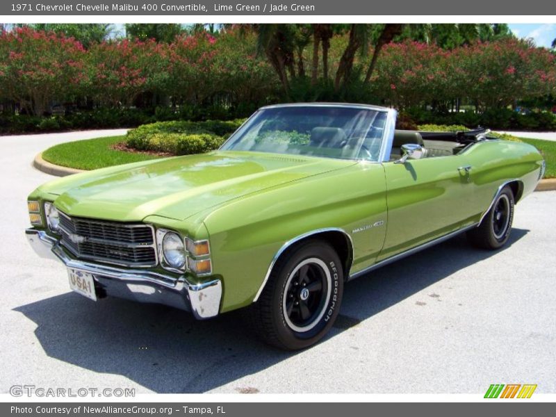 Lime Green / Jade Green 1971 Chevrolet Chevelle Malibu 400 Convertible