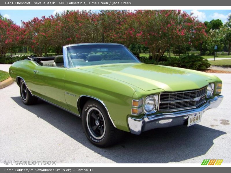 Lime Green / Jade Green 1971 Chevrolet Chevelle Malibu 400 Convertible