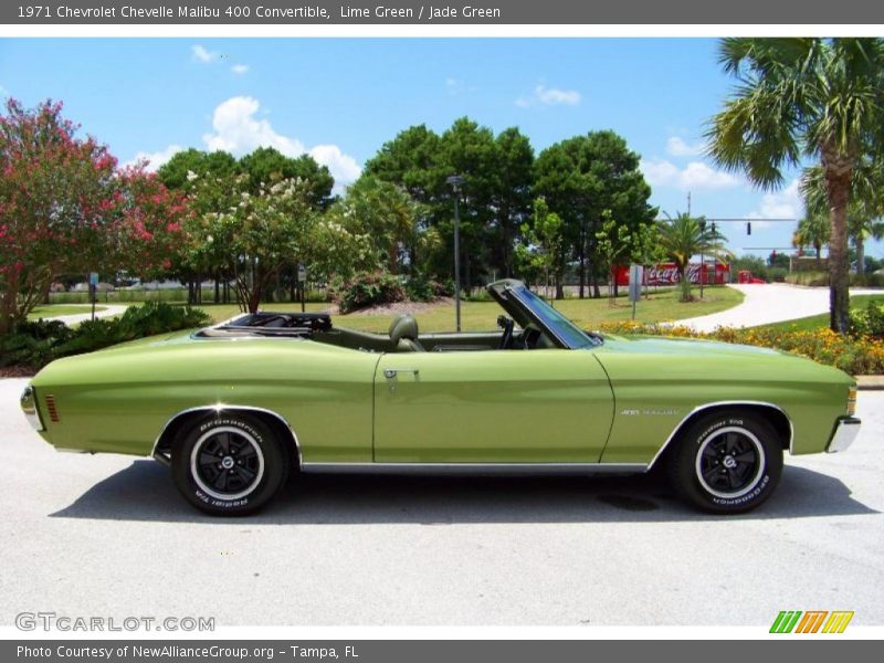 Lime Green / Jade Green 1971 Chevrolet Chevelle Malibu 400 Convertible