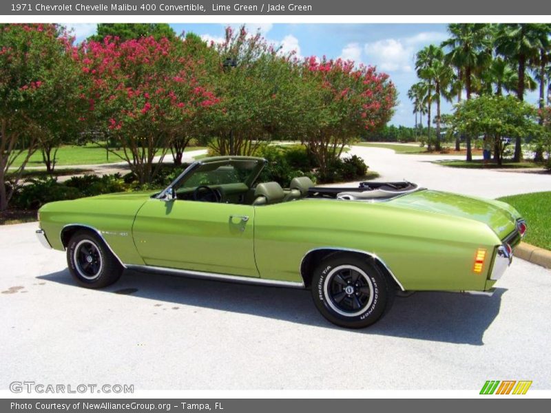 Lime Green / Jade Green 1971 Chevrolet Chevelle Malibu 400 Convertible