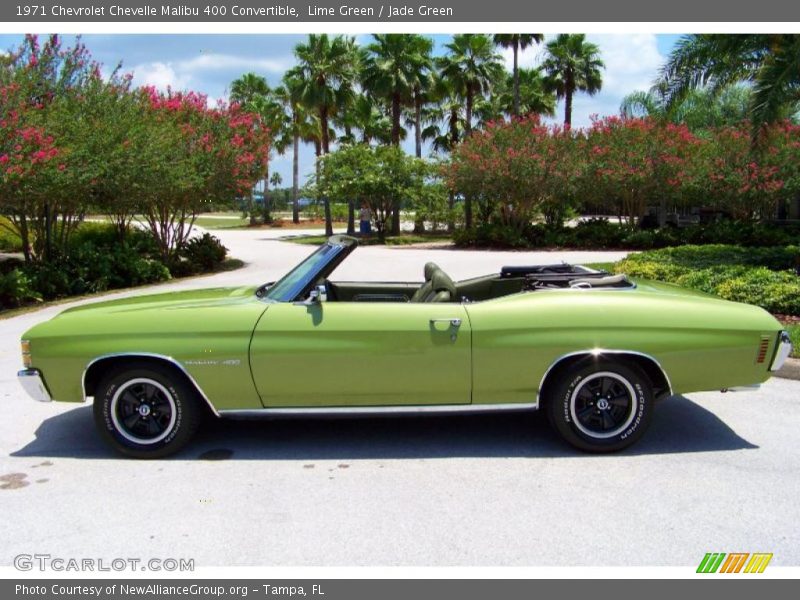 Lime Green / Jade Green 1971 Chevrolet Chevelle Malibu 400 Convertible
