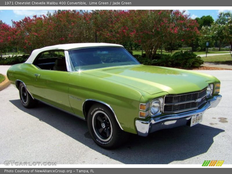 Lime Green / Jade Green 1971 Chevrolet Chevelle Malibu 400 Convertible