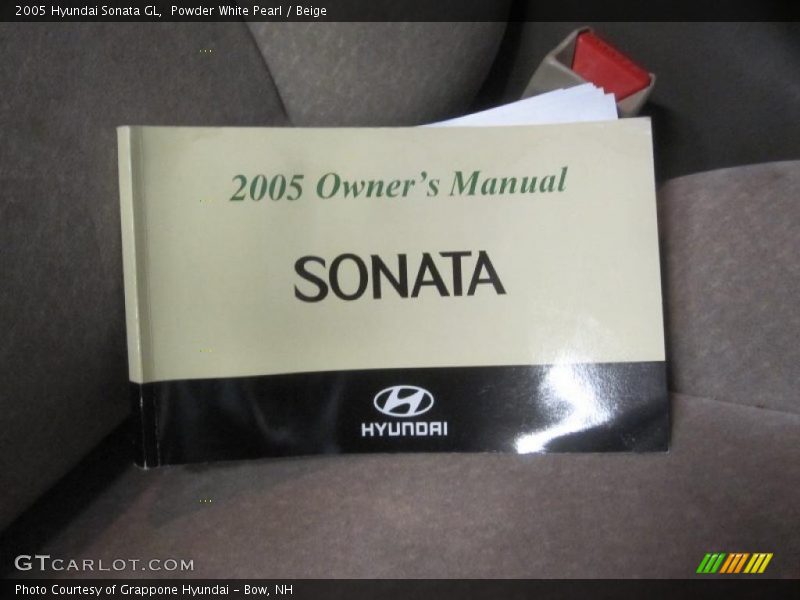 Powder White Pearl / Beige 2005 Hyundai Sonata GL