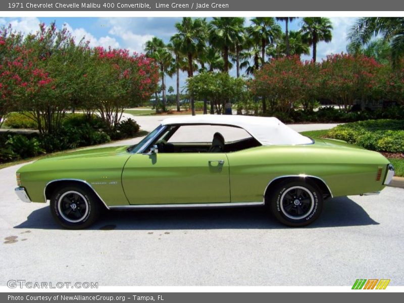 Lime Green / Jade Green 1971 Chevrolet Chevelle Malibu 400 Convertible