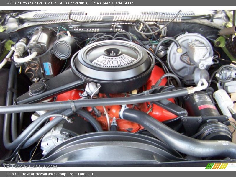 Lime Green / Jade Green 1971 Chevrolet Chevelle Malibu 400 Convertible