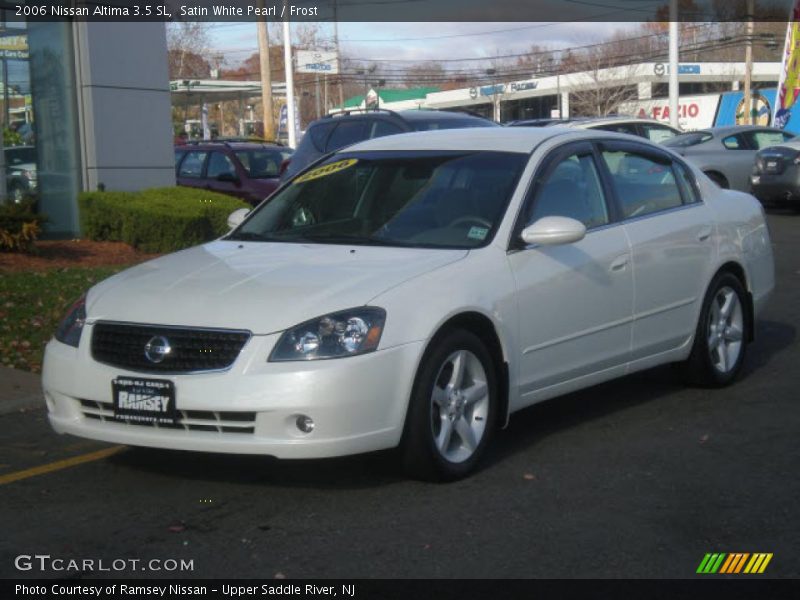 Satin White Pearl / Frost 2006 Nissan Altima 3.5 SL