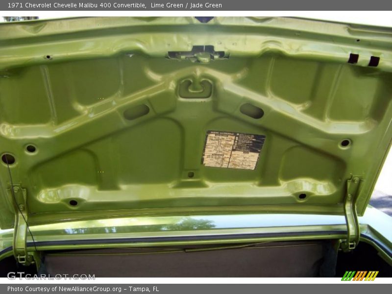 Lime Green / Jade Green 1971 Chevrolet Chevelle Malibu 400 Convertible