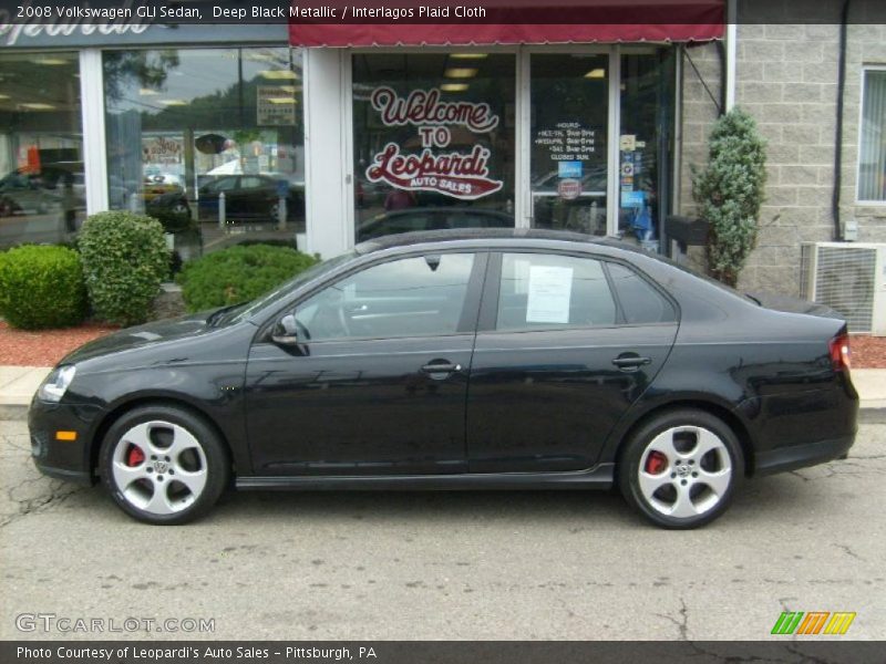 Deep Black Metallic / Interlagos Plaid Cloth 2008 Volkswagen GLI Sedan