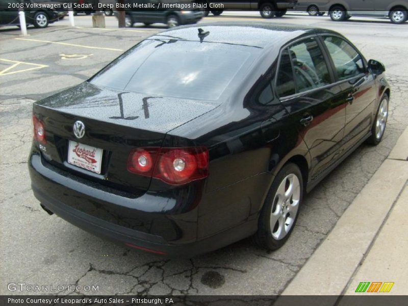 Deep Black Metallic / Interlagos Plaid Cloth 2008 Volkswagen GLI Sedan