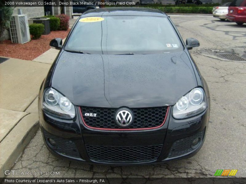 Deep Black Metallic / Interlagos Plaid Cloth 2008 Volkswagen GLI Sedan