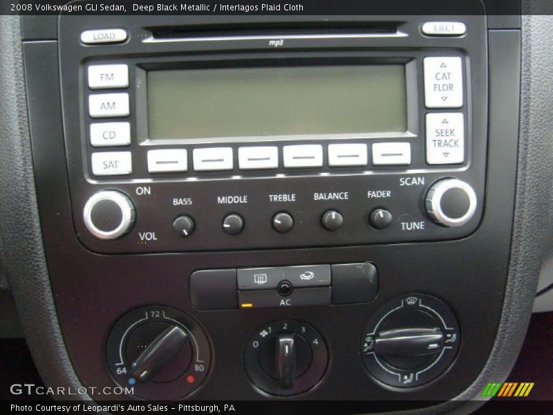 Deep Black Metallic / Interlagos Plaid Cloth 2008 Volkswagen GLI Sedan