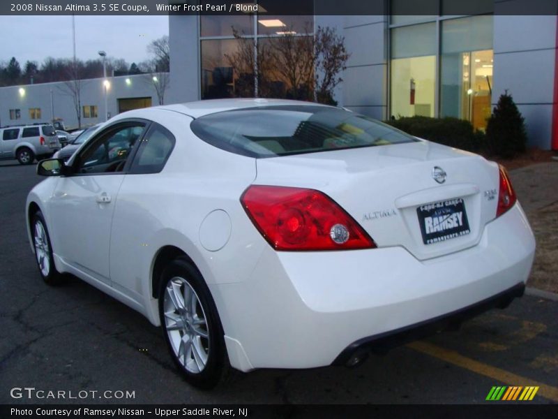 Winter Frost Pearl / Blond 2008 Nissan Altima 3.5 SE Coupe