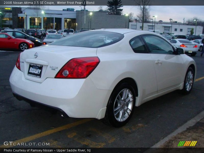 Winter Frost Pearl / Blond 2008 Nissan Altima 3.5 SE Coupe