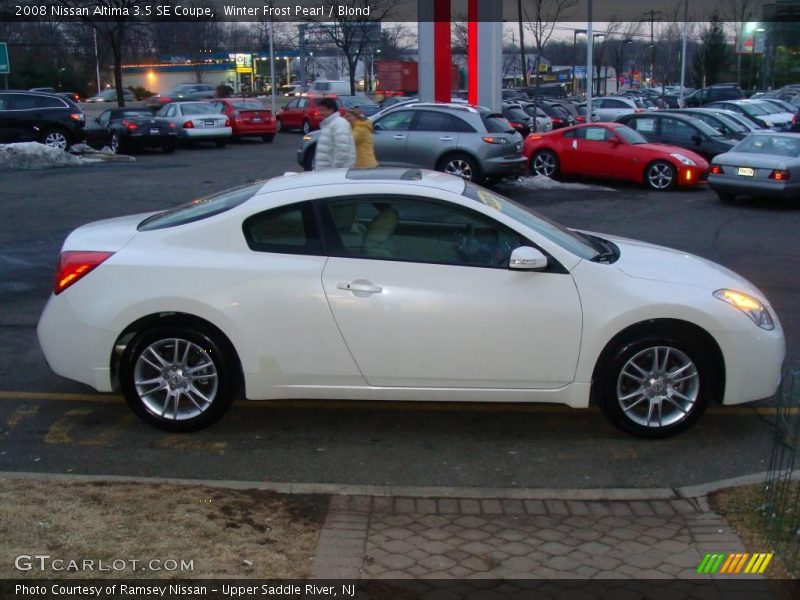 Winter Frost Pearl / Blond 2008 Nissan Altima 3.5 SE Coupe