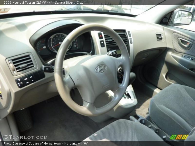 Sahara Silver / Gray 2006 Hyundai Tucson GLS V6 4x4