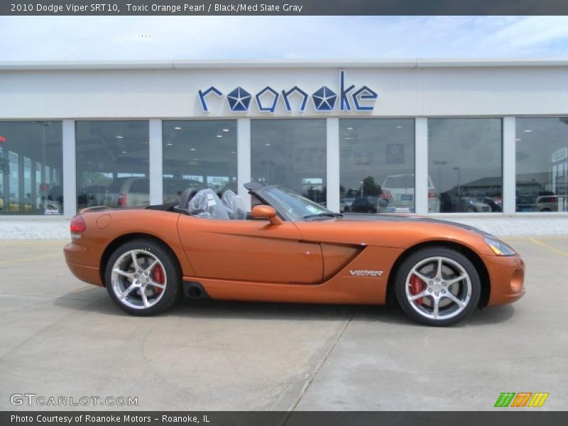 Toxic Orange Pearl / Black/Med Slate Gray 2010 Dodge Viper SRT10