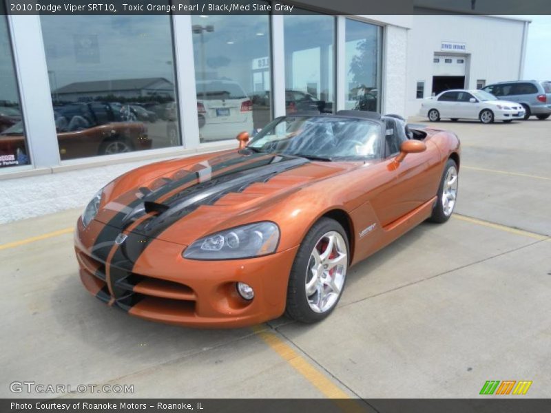 Toxic Orange Pearl / Black/Med Slate Gray 2010 Dodge Viper SRT10