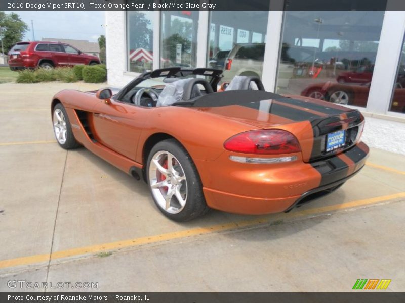 Toxic Orange Pearl / Black/Med Slate Gray 2010 Dodge Viper SRT10