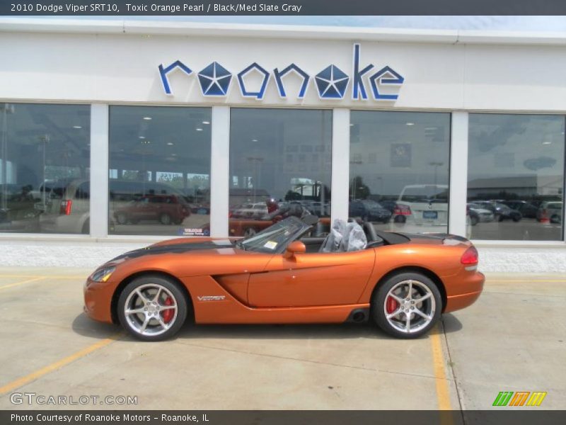 Toxic Orange Pearl / Black/Med Slate Gray 2010 Dodge Viper SRT10