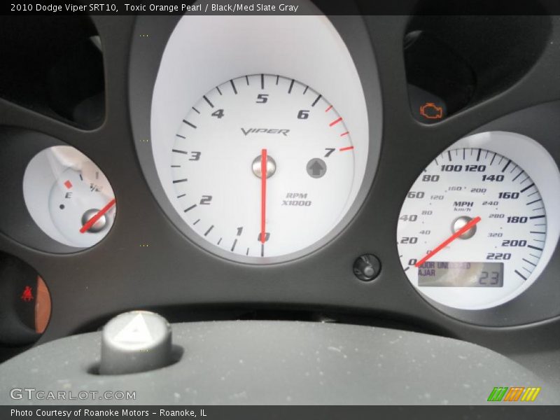 Toxic Orange Pearl / Black/Med Slate Gray 2010 Dodge Viper SRT10