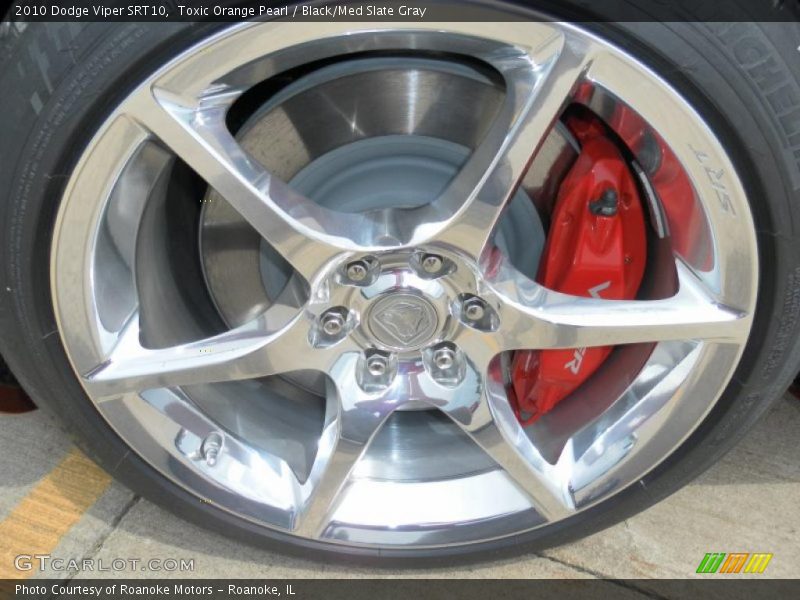 Toxic Orange Pearl / Black/Med Slate Gray 2010 Dodge Viper SRT10