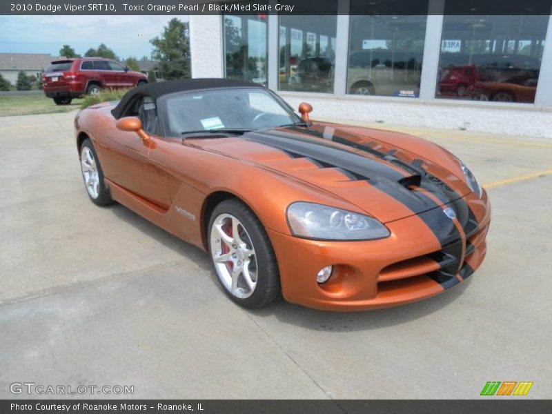 Toxic Orange Pearl / Black/Med Slate Gray 2010 Dodge Viper SRT10