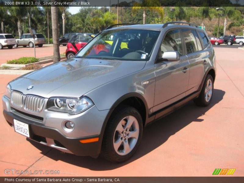 Silver Grey Metallic / Black 2008 BMW X3 3.0si
