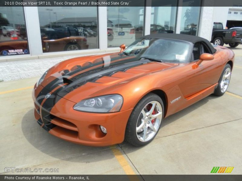 Toxic Orange Pearl / Black/Med Slate Gray 2010 Dodge Viper SRT10
