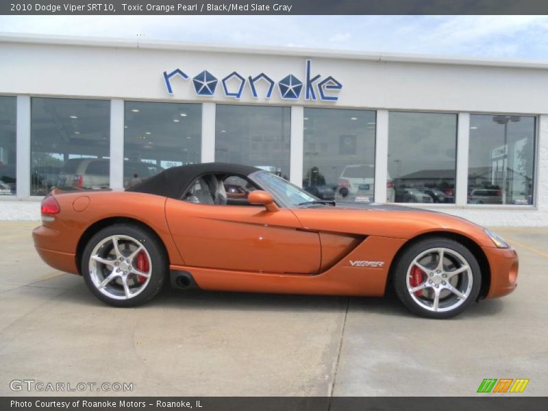 Toxic Orange Pearl / Black/Med Slate Gray 2010 Dodge Viper SRT10