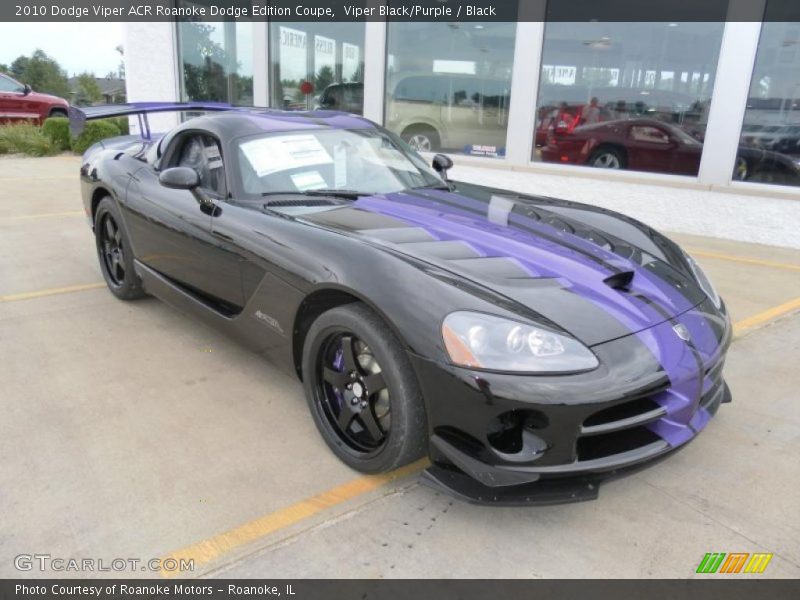 Viper Black/Purple / Black 2010 Dodge Viper ACR Roanoke Dodge Edition Coupe