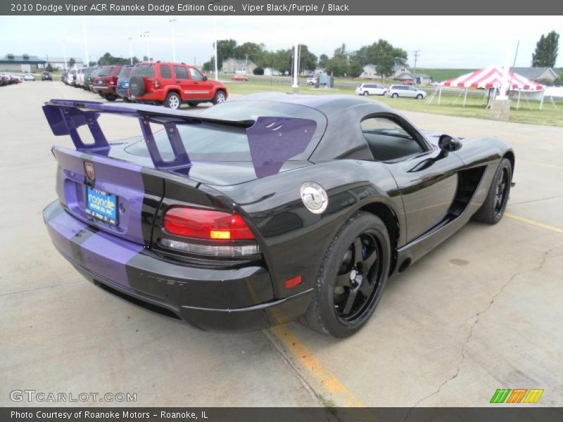 Viper Black/Purple / Black 2010 Dodge Viper ACR Roanoke Dodge Edition Coupe